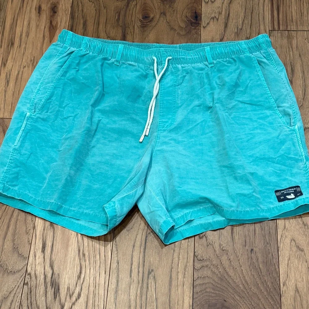Southern Marsh Mens Turquoise Blue Swim Trunks Board Shorts 2X ZGRN493-CS-7